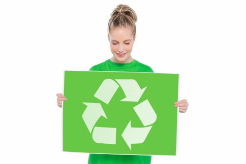 Professional waste removal team at work